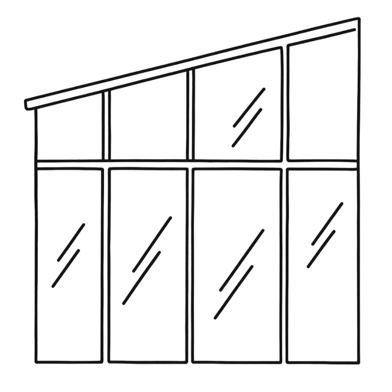 Pfosten-Riegel Fassadensystem 